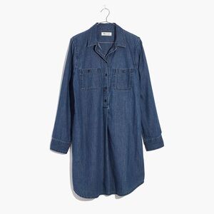 NWOT Madewell Denim Popover Shirtdress - Medium - Ian Wash